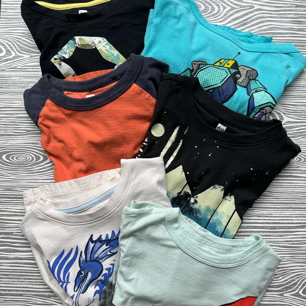 Tea Collection bundle of boys long sleeved shirts size 6